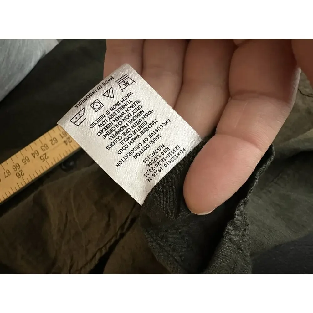 Levi’s XL Men Button Up Short Sleeve Shirt 100% Cotton Casual Green 12-1